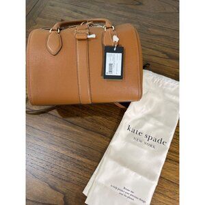 NEW Kate Spade brown pebbled leather duffle purse bag NWT